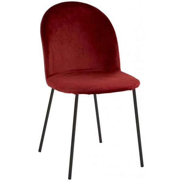 Khloe Stuhl - Bordeaux Samt