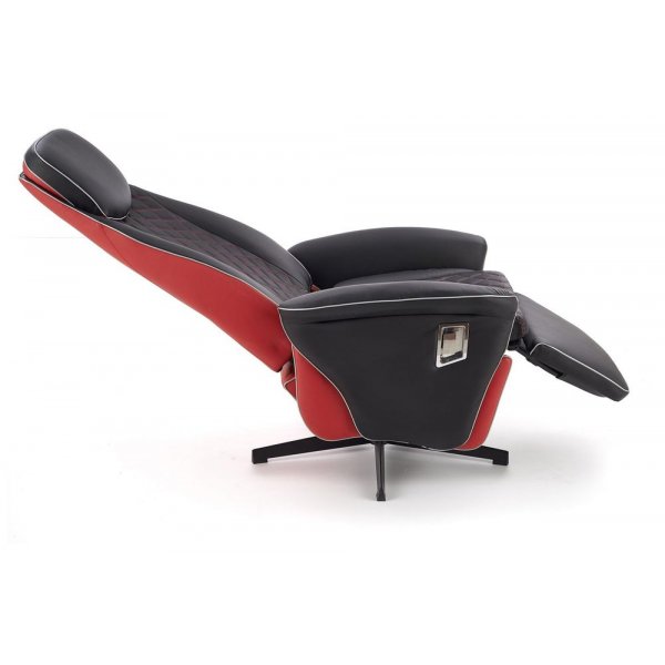 Camaro Sessel Luxury - Schwarz/Rot PU + Textilreinigung fr Mbel