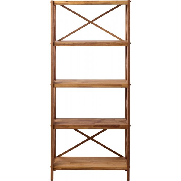 X-Bcherregal aus gelter Eiche, H 161 cm