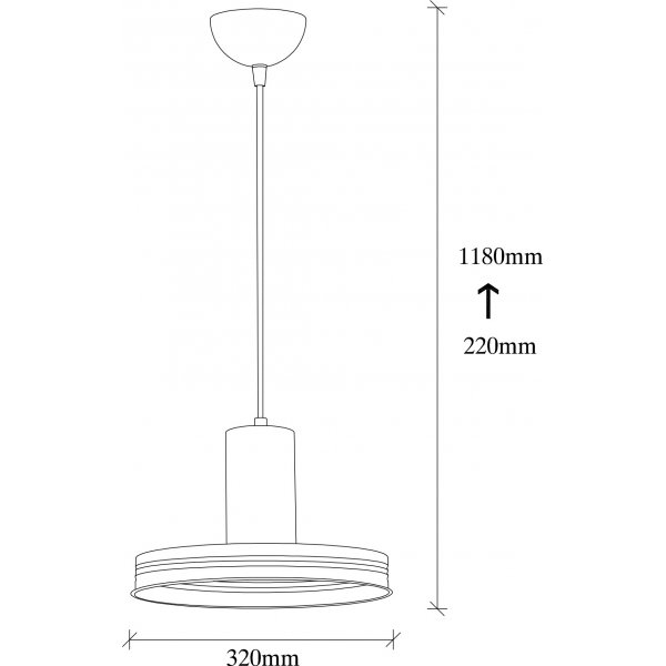 Dodo Deckenleuchte 2521 - Schwarz/Kupfer