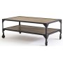 Bombay Vintage Couchtisch 120x60 cm + Holzöl für Möbel