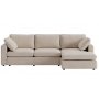 Moby beiges Diwansofa 296 cm - Sofa mit umkehrbarer Diwan