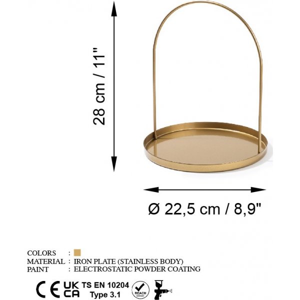 Kos-Dekorationsschale - Gold