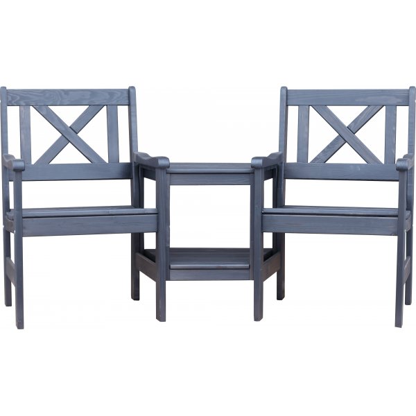 Europa Gartenmöbel - Loveseat - Schwarz Europa Gartenmöbel - Loveseat - Schwarz