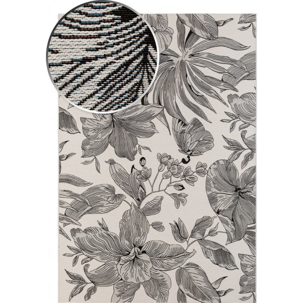 Domani Flower flach gewebter Teppich Weiß Domani Flower flach gewebter Teppich Weiß