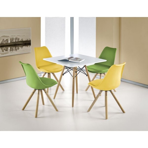 Bjrg Esstisch 80x80 cm - Wei/Buche
