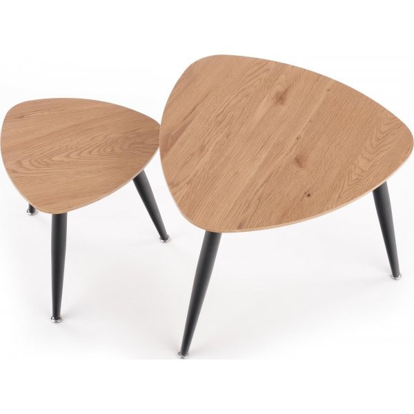 Adaline Couchtisch 40x40 | 60x60 cm - Eiche/schwarz