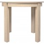 Bernardin runder Esstisch ausziehbar 95-195 x 95 cm - Eiche wei getncht