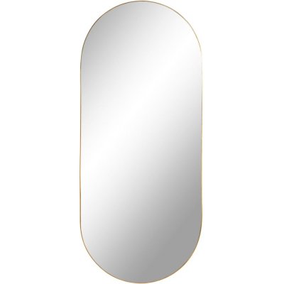 Jersey Spiegel Oval - Messingimitat - 35x80