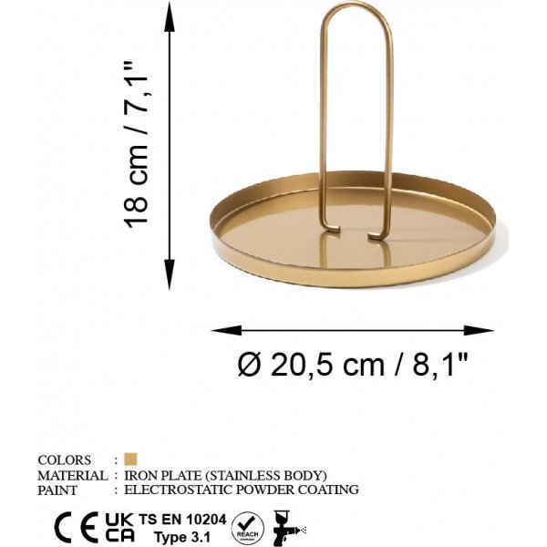 Simi Dekoteller - Gold Simi Dekoteller - Gold