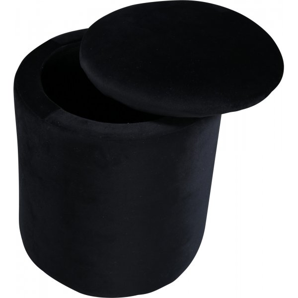 Lotten Hocker - Schwarzer Samt + Möbelreinigung Lotten Hocker - Schwarzer Samt + Möbelreinigung