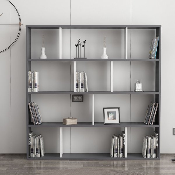 Hodbi Bcherregal - Anthrazit/Wei