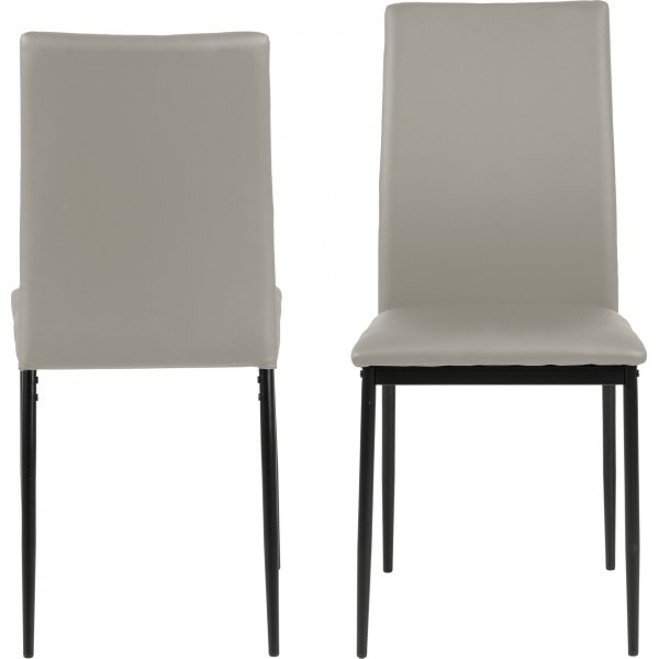 Demina Esszimmerstuhl - Hellgraues PU