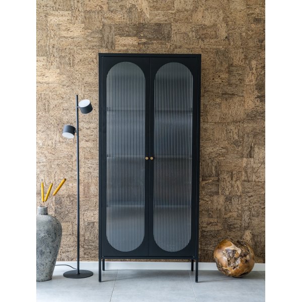 Adelaide Vitrine 80x180 cm - Schwarz