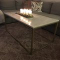 Kundenbild Accent Couchtisch 110 - weißer Marmor / Messingfarbenes Untergestell