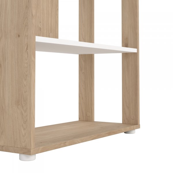 Schilder-B�cherregal - Wei�/Hickory