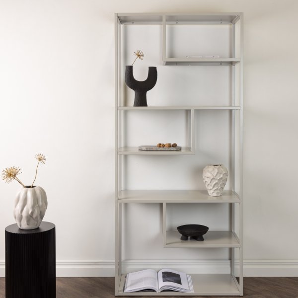 B�cherregal aus Stahl - Beige