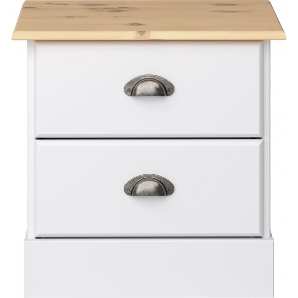 Nola Nachttisch - Weiß/Beige Nola Nachttisch - Weiß/Beige