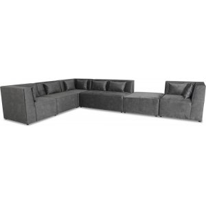 Modular aufbaubares Ecksofa - Hellgrau