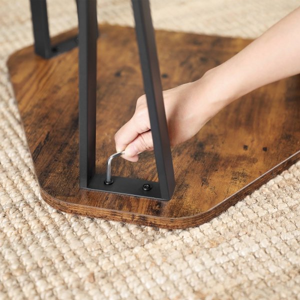 Susannah Couchtisch, 3-tlg., 39,6 x 39,6 | 51,2 x 51,2 | 58,7 x 58,7 cm - Braun/Schwarz