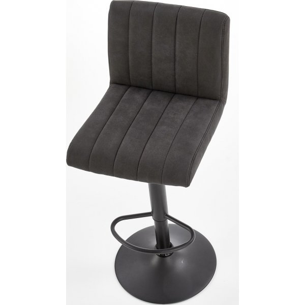 Elfrieda Barhocker - Dunkelgrau (PU) / schwarz