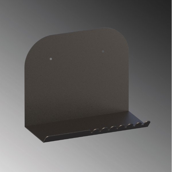 Kurzes Wandregal - Schwarz