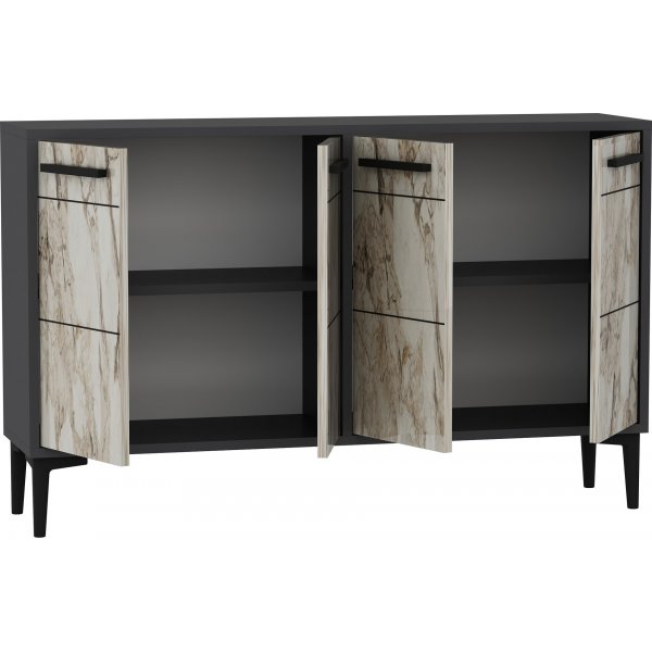 Stria Sideboard - Anthrazit/Marmor