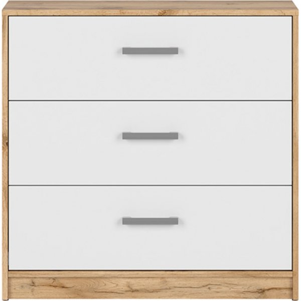 Matos Kommode 80 cm - Wotan Eiche/wei�