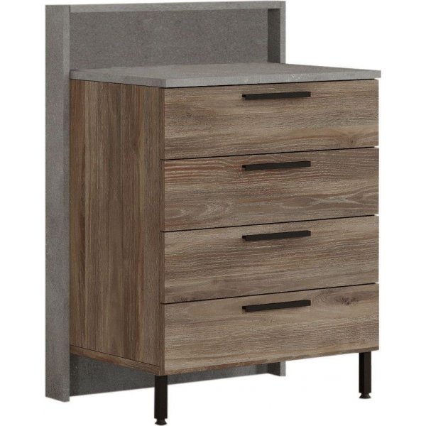 Home Kommode - Braun/Grau
