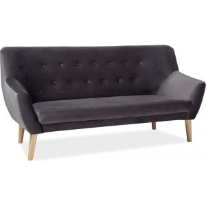 Aliana 3-Sitzer-Sofa - Schwarzer Samt