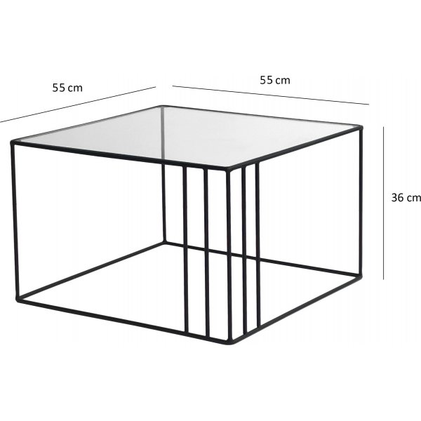 Outline Couchtisch 55 x 55 cm - Schwarz Outline Couchtisch 55 x 55 cm - Schwarz