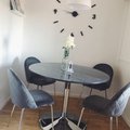 Kundenbild Plaza runder Esstisch - grauer Marmor / Chrom