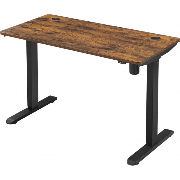Eleonora hhenverstellbarer Schreibtisch 120 x 60 cm - Braun/Schwarz