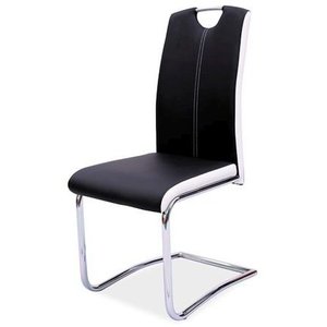 Esszimmerstuhl Nataly - Schwarz/Weiß + Möbelpflegeset für Textilien Esszimmerstuhl Nataly - Schwarz/Weiß + Möbelpflegeset für Textilien