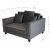 Brandy Lounge Sessel 1,5-Sitzer Sofa - Dunkelgrau (Samt) + Fleckentferner fr Mbel