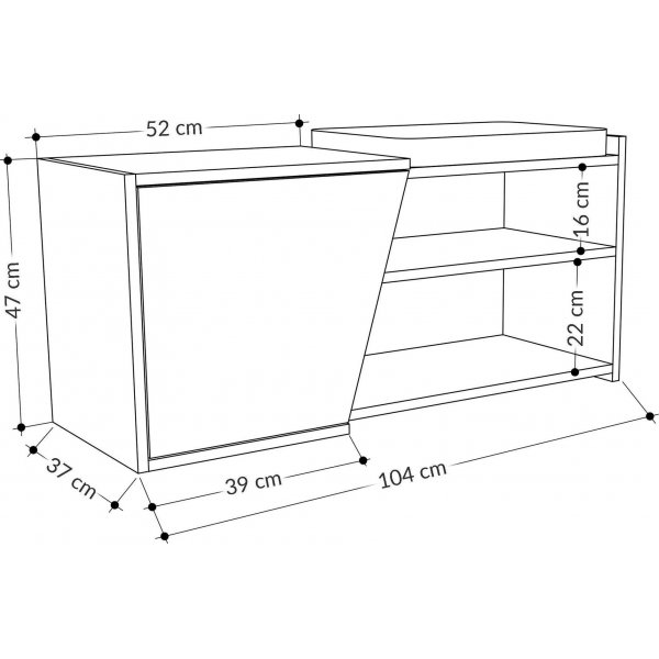 Fiona Schuhschrank - Eiche Fiona Schuhschrank - Eiche