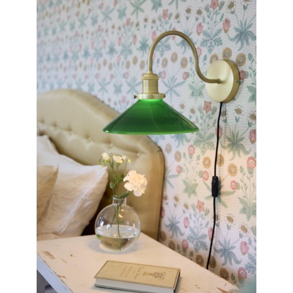 Axel Wandleuchte - Grn/Messing - 25 cm