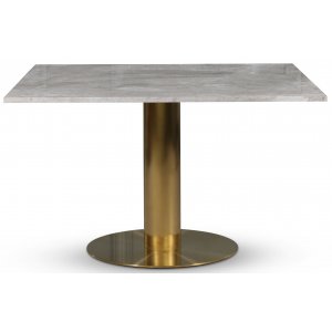 Esstisch Empire - Beige Marmor 120x120 cm / Gebürstetes Messing Esstisch Empire - Beige Marmor 120x120 cm / Gebürstetes Messing