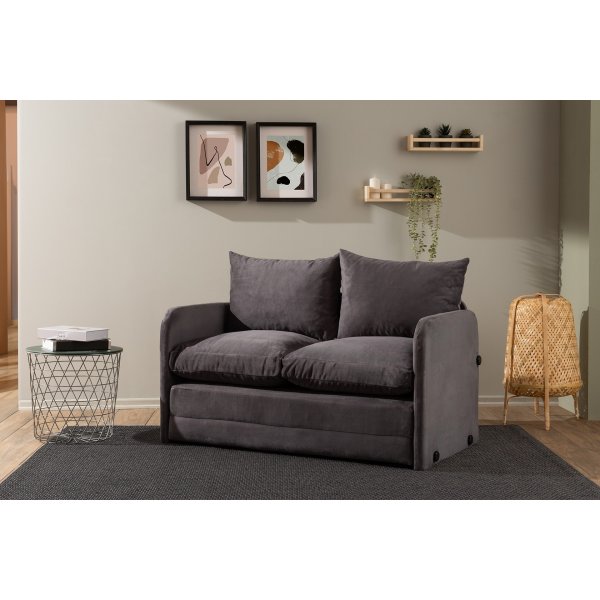 Saga 2-Sitzer-Schlafsofa - Grau Saga 2-Sitzer-Schlafsofa - Grau
