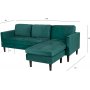 Sofa Firenze aus grnem Samt