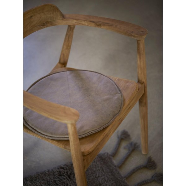 Lycke Stuhlkissen D40 cm - Hellbraun