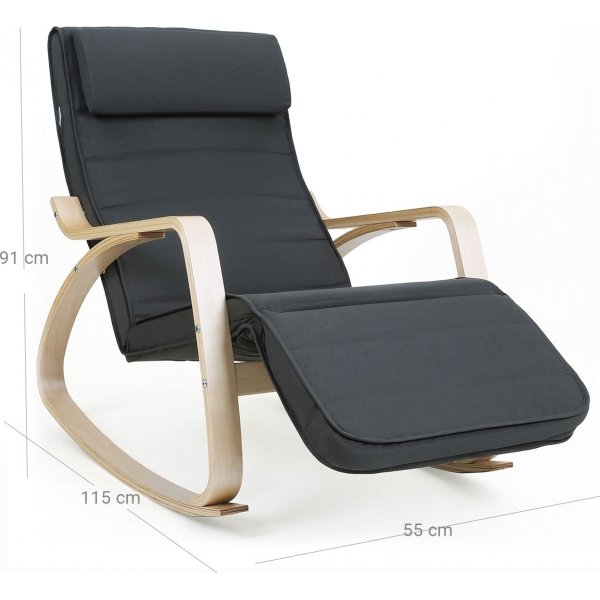 Ubbe Schaukelstuhl - Anthrazit