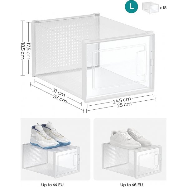 Linton Aufbewahrungsbox 35x25 cm 18er-Pack - Transparent Linton Aufbewahrungsbox 35x25 cm 18er-Pack - Transparent