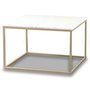 Terrazzo Couchtisch 75x75cm - Bianco Terrazzo & Messingfu