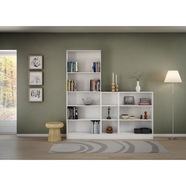 Einfaches, hohes und breites Bcherregal - Wei