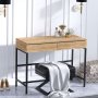 Schminktisch Linda 100 x 75 cm - Eiche/schwarz