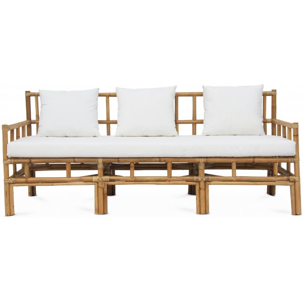 Amelia 3-Sitzer-Sofa mit Kissen - Rattan Natur + Mbelfe