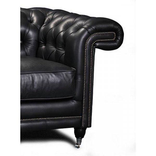 Chesterfield Manchester 3-Sitzer Ledersofa - frei whlbare Farbe
