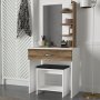 Schminktisch Olivia 72 x 45 cm - Wei/Walnuss