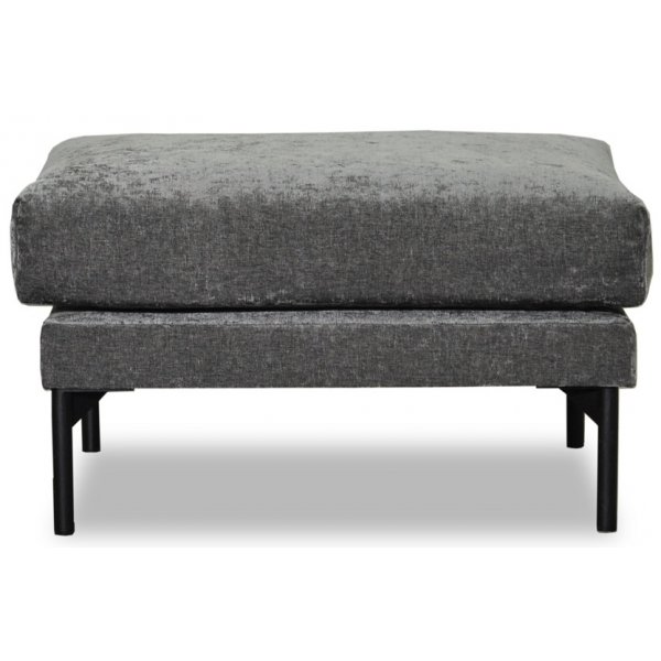 Smilla Hocker 70x60 cm - Graue Chenille